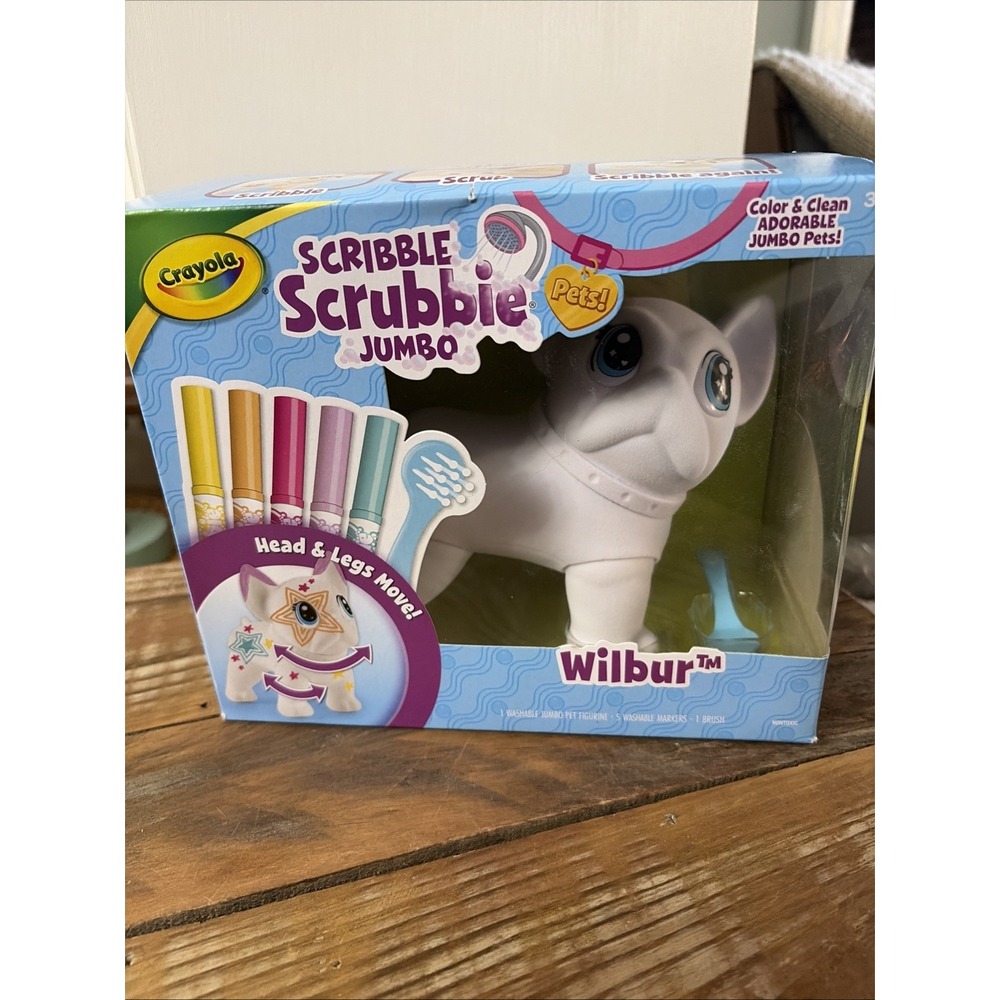 Crayola Scribble Scrubbie Jumbo (7 inch), Customizable Toy, French Bulldog Pet,
